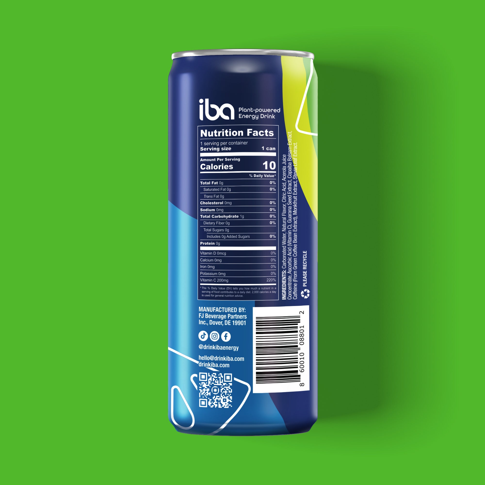 iba Energy Drink - Lime Mint 12 Pack